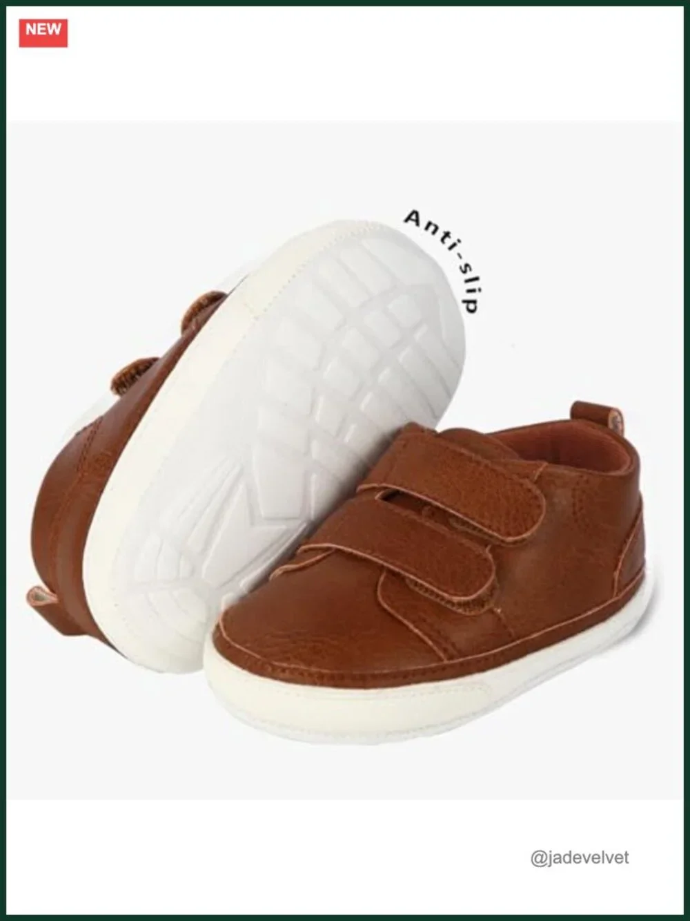 PU Leather Baby Toddler First Walking Sneakers Non-Slip Lace Up Dress Shoes